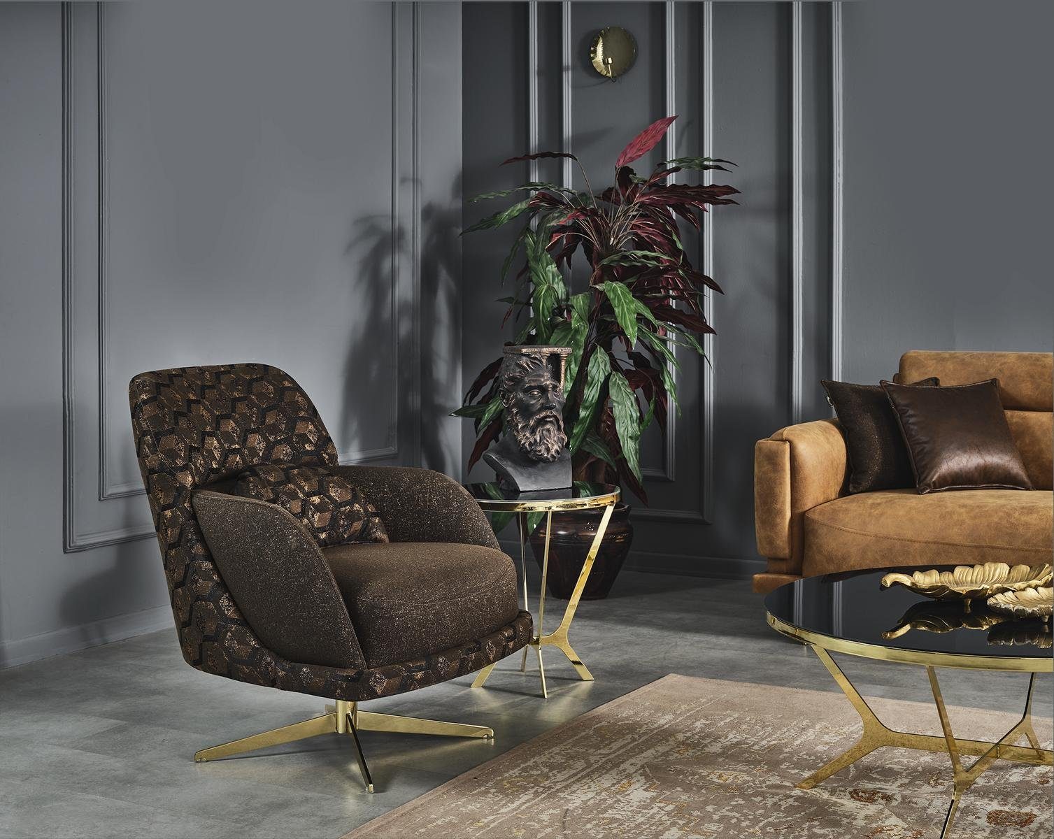 JVmoebel Sessel Wohnzimmer Sessel Design Couch Luxus Polster Möbel Einsitzer Möbel