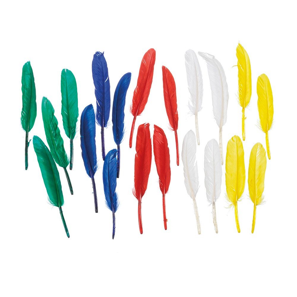 efco creative Bastelfedern Feder ca. 12 - 15 cm, 20 Stk., bunt sortiert