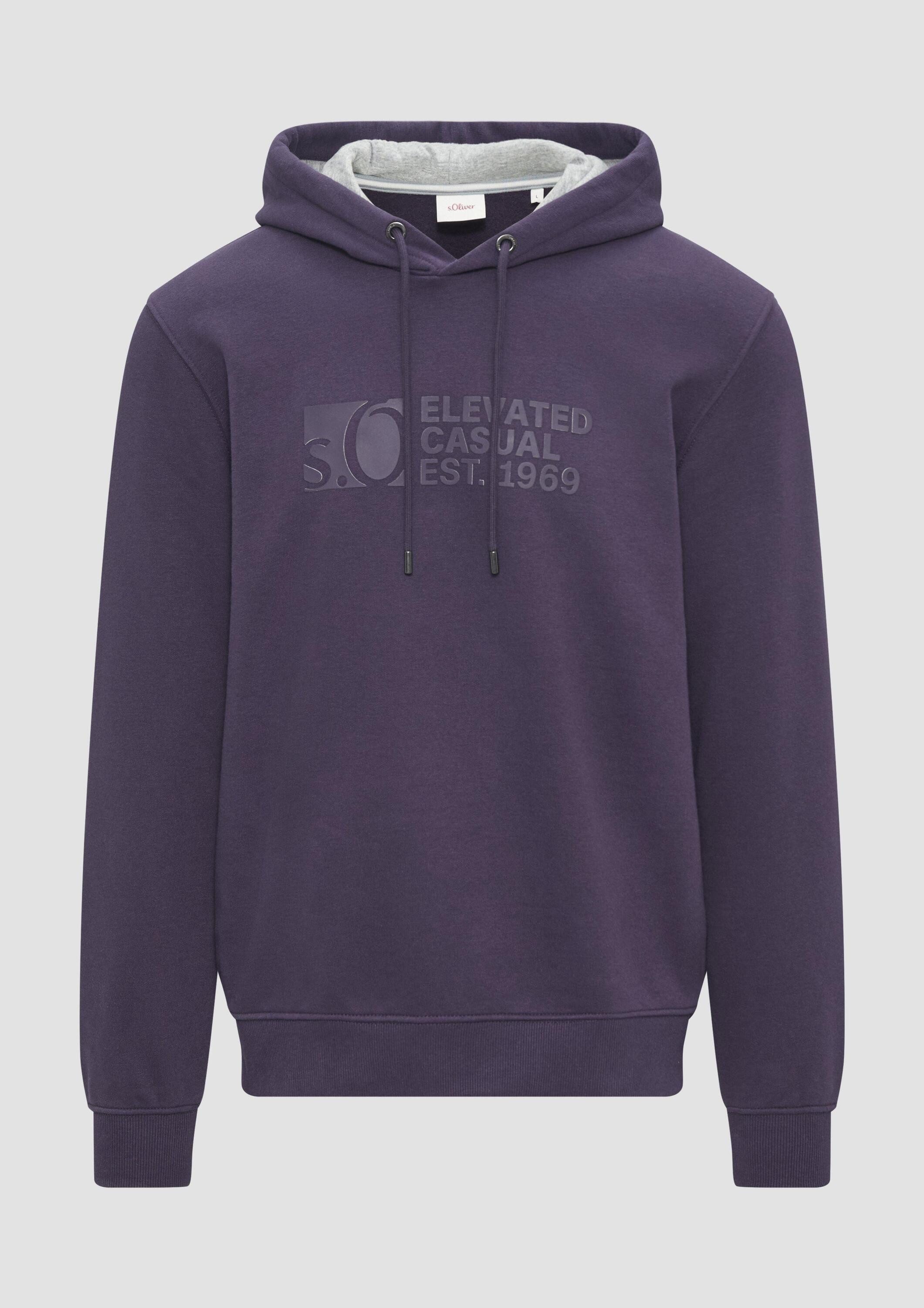 s.Oliver Sweatshirt Sweatshirt Hoodie mit Logo-Print