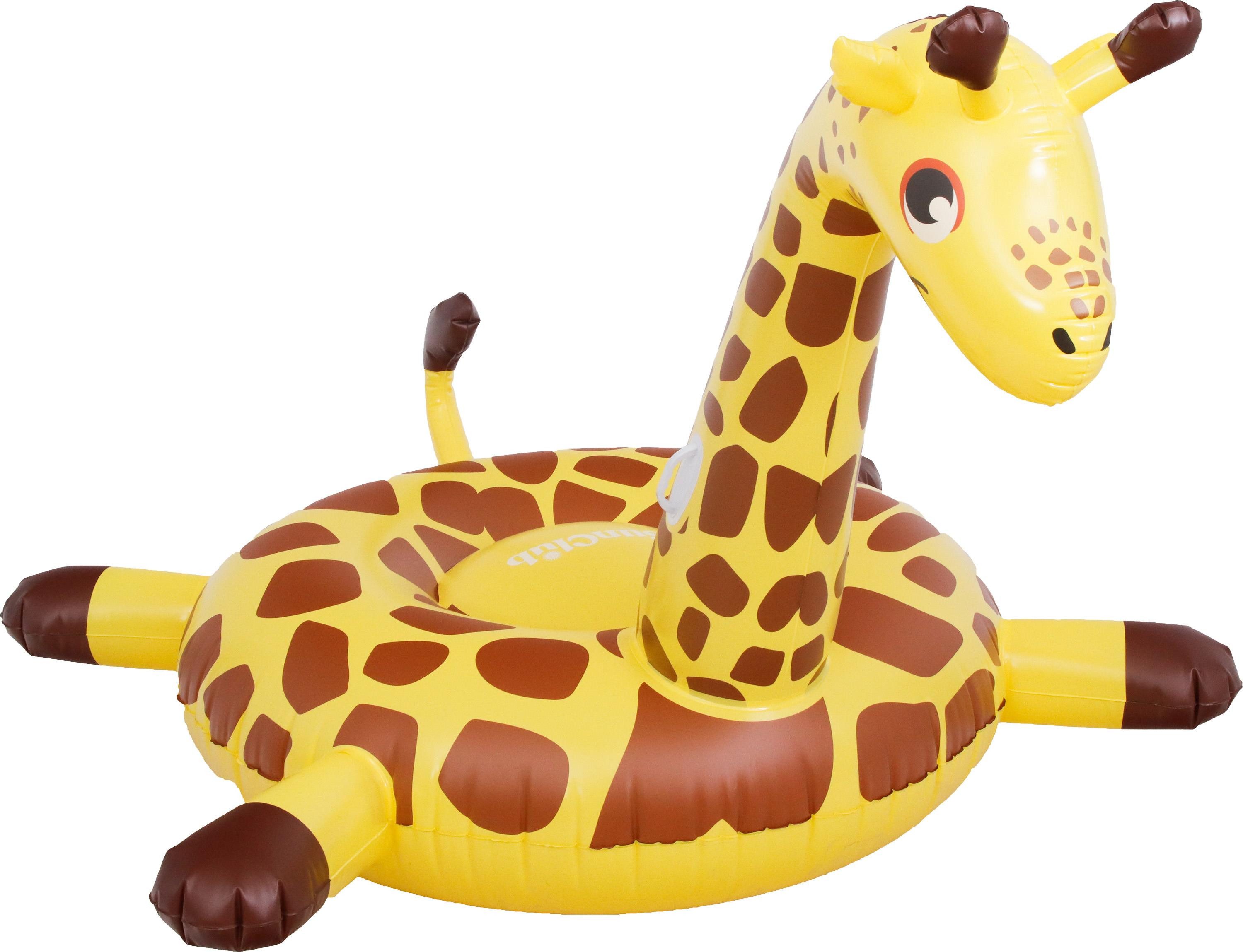SunClub Schwimmtier Giraffe aufblasbar, 180x158x120 cm mit 2 Luftkammern