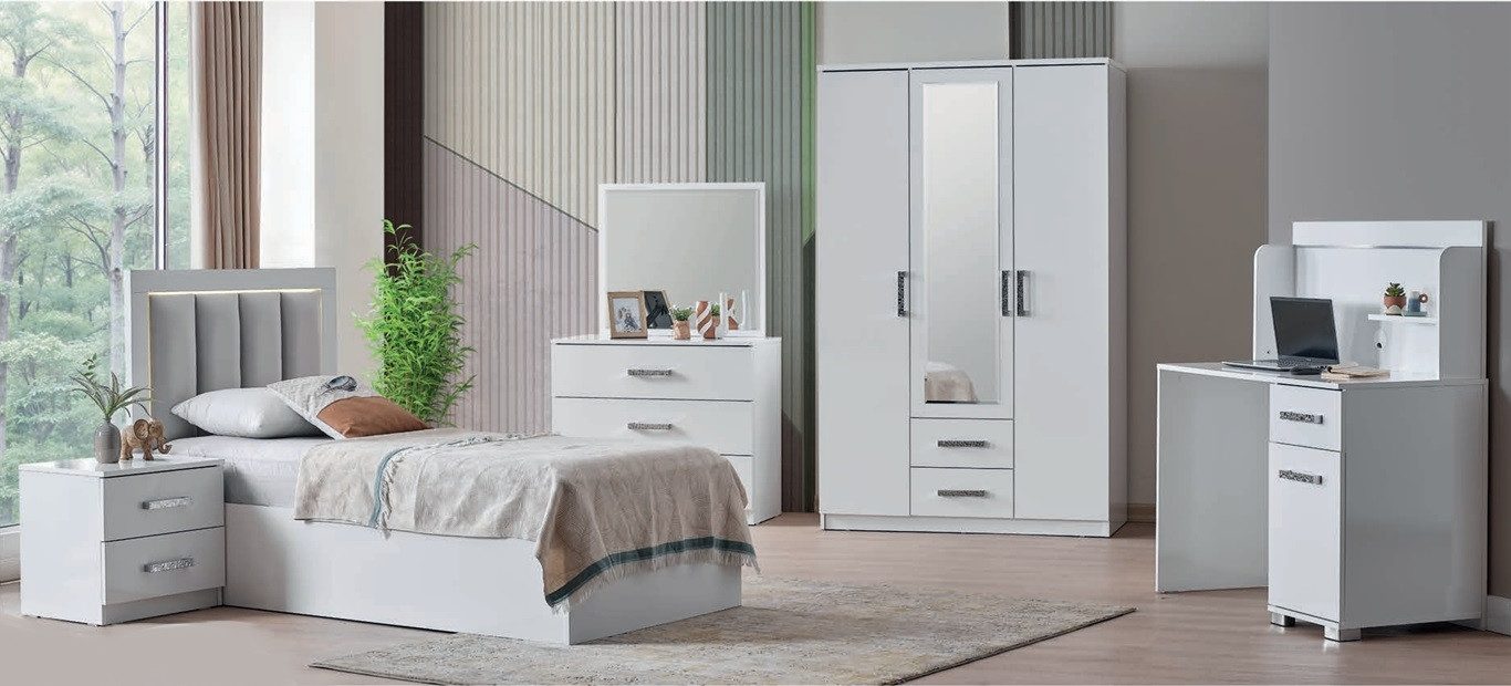 JVmoebel Babymöbel-Set Modernes 5-teiliges Jugendzimmer-Set für stilvolles Wohnen, (5-tlg), Made in Europa