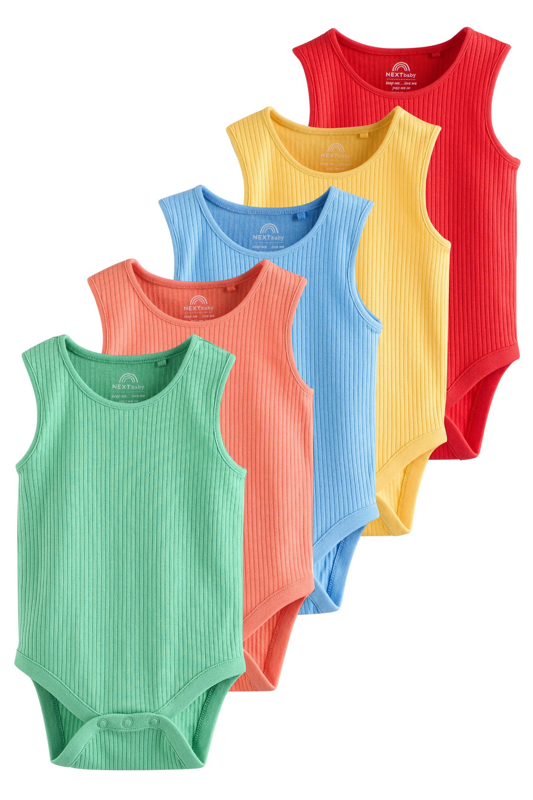 Next Body Babybodys mit Trägern 100 % Baumwolle, 5 Stk. (5-tlg)