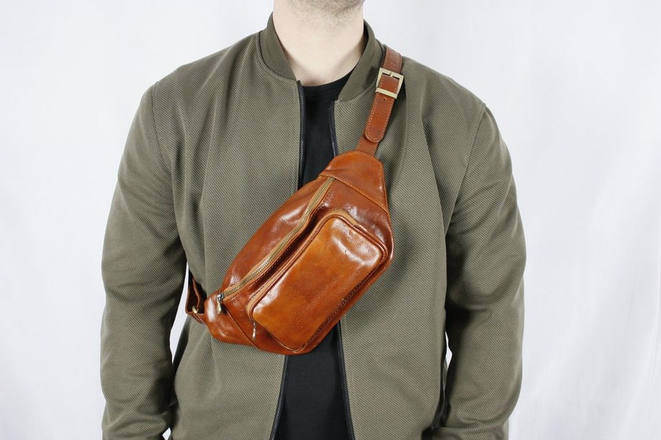 lePelou Bauchtasche TINO, echt Leder, Made in Italy