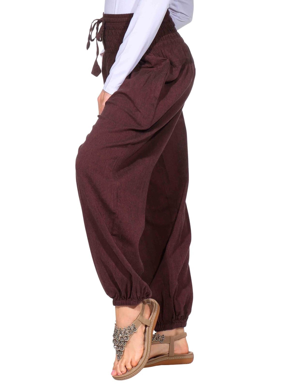 KUNST UND MAGIE Haremshose Kunst&Magie Damen Pluder-/Haremshose Sommerhose Hippie Wellness Yoga – Bild 4 von 5