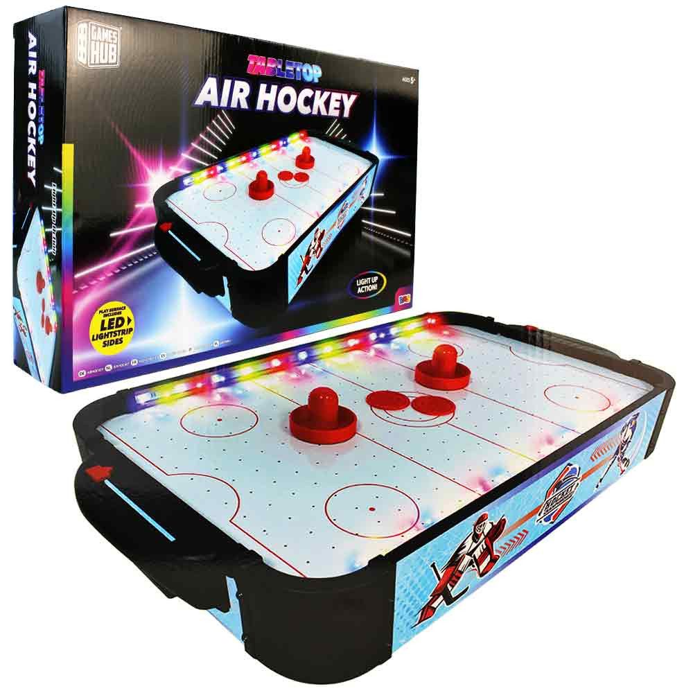 BEMIRO Spiel Airhockey Tischspiel LED - ca 45 x 30 cm