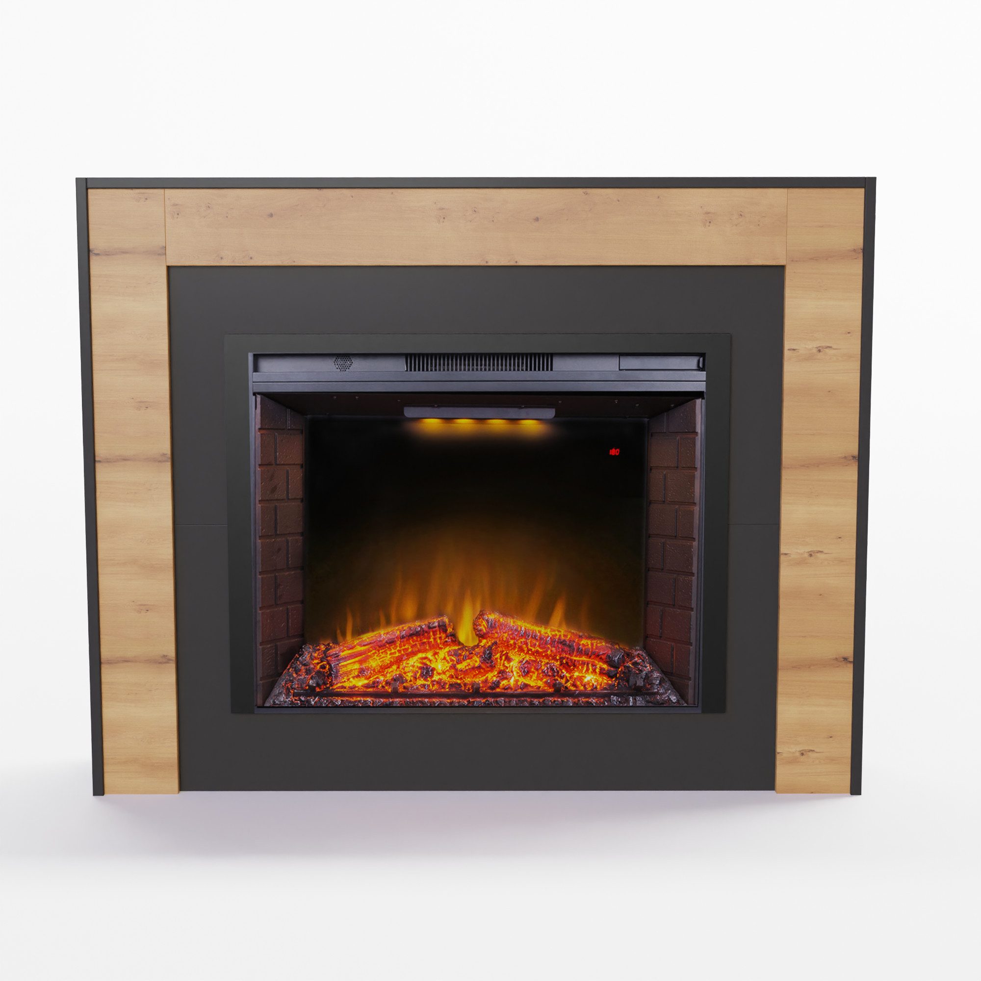 GARLIVO Elektrokamin PISA, täuschend echte Flamme mit Heizung und Knistereffekt