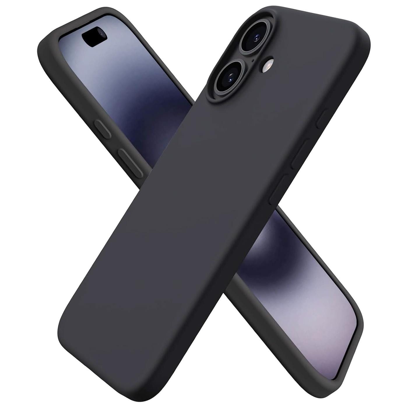 CoolGadget Handyhülle Silikon Case für das Apple iPhone 16 Slim TPU Cover 6,1 Zoll, Weiche Schutz Hülle mit Innen Fleece aus Stoff Handy Tasche – Bild 2 von 5