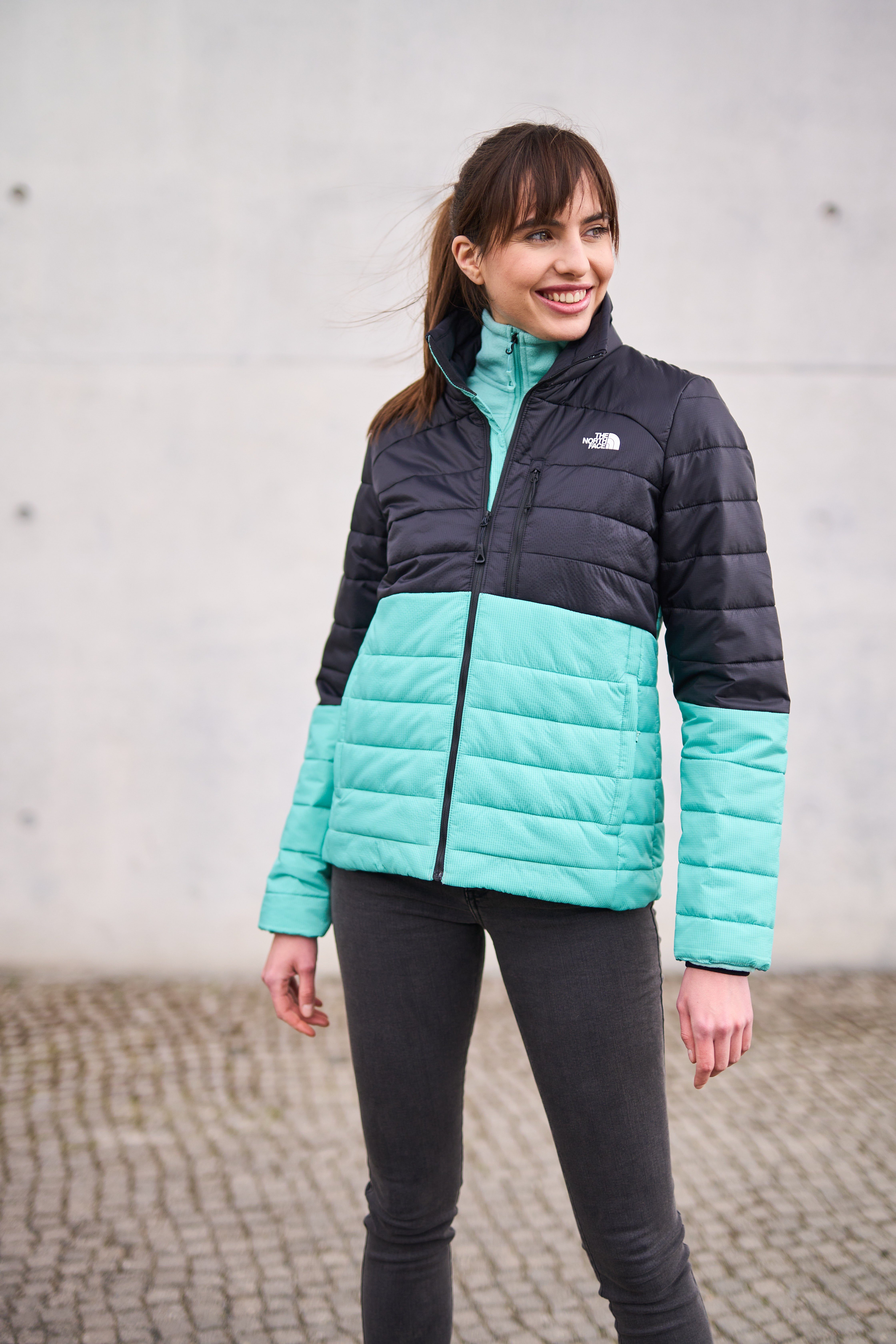 INSULATION & schwarz-mint The Face North HEATSEEKER Steppjacke Wasserabweisend & Atmungsaktiv Windabweisend