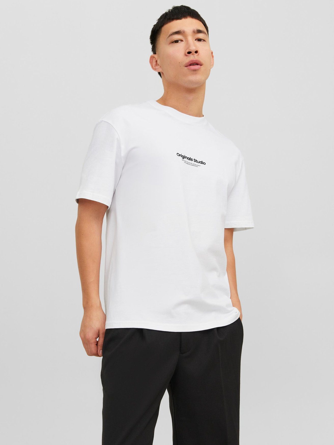Jack & Jones Schwarz-Weiß Set in Logo Shirt (2-tlg) 2-er T-Shirt Kurzarm T-Shirt 6114 JORVESTERBRO