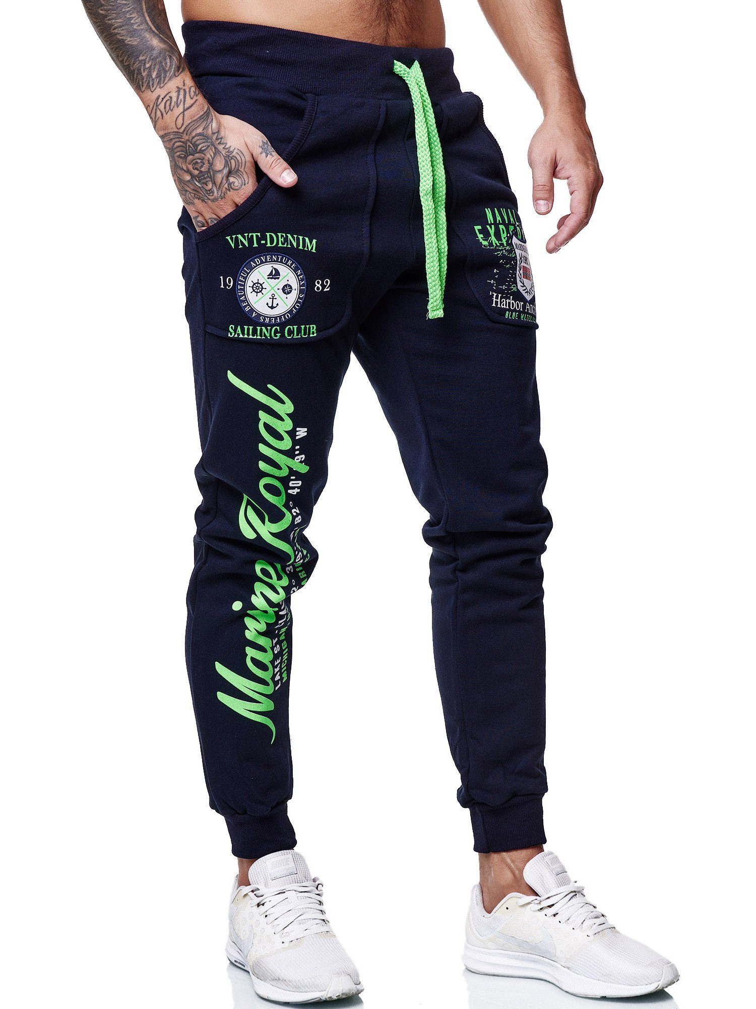 Trainingshose Navy Männer Sweatpants Herren 3628 Jogginghose (1-tlg) Jogginghose Sporthose Code47