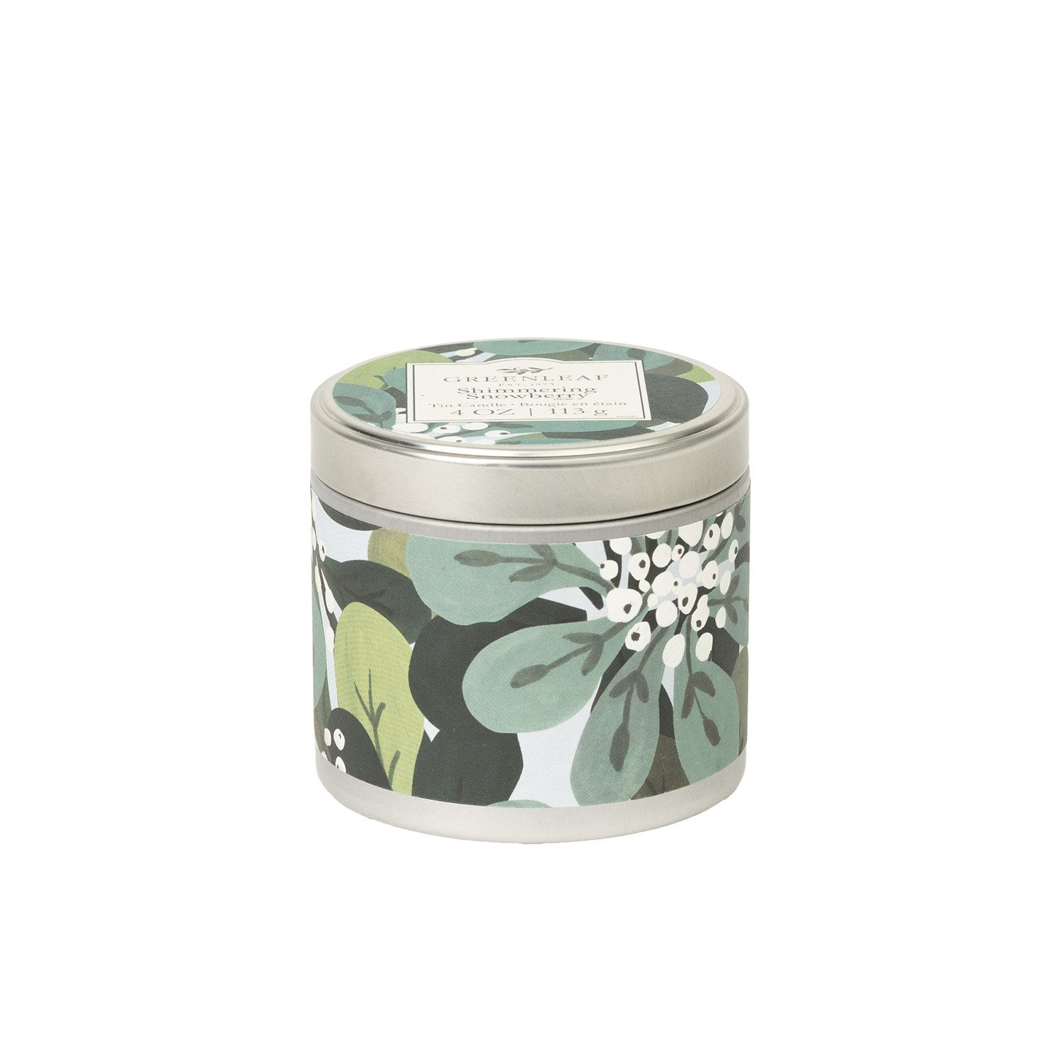 Greenleaf Duftkerze Shimmering Snowberry (1-tlg), Candle Duftkerze in der Dose 113 g