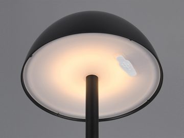 meineWunschleuchte LED Außen-Tischleuchte, Dimmfunktion, LED fest integriert, Warmweiß, Pilz-Lampen kabellos-e aufladbar-e Akku Outdoor ohne Strom-Kabel 30cm