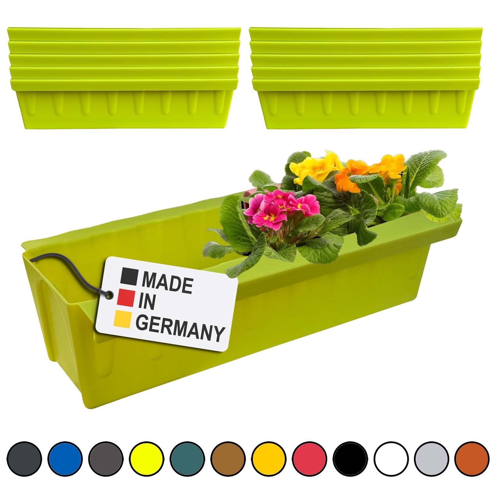 BURI Blumenkasten Europaletten Blumenkasten Hellgrün 10er-Set zum Anhängen Pflanzkasten