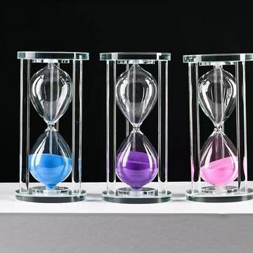 HIBNOPN Sanduhr Transparent Sanduhr Timer Sand Uhr Handwerk Glas Dekoration 15Minuten