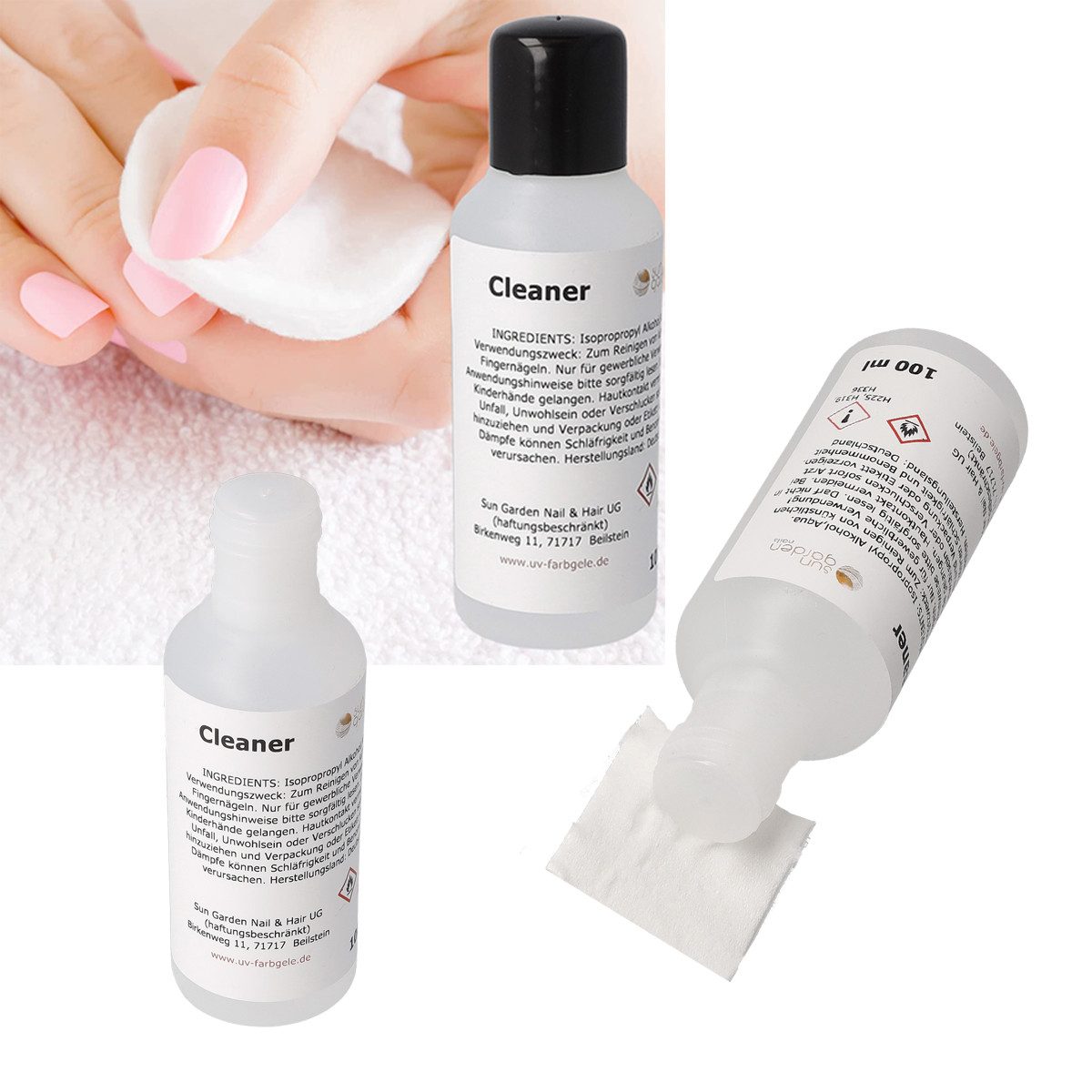Sun Garden Nails Nageldesign Zubehör Nagelreiniger Cleaner 100 ml inkl. Primer 11 ml – Bild 4 von 5