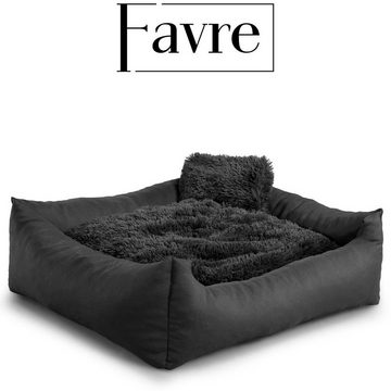 FAVRE Tierbett Fluffy Nelo Hundebett Tierbett Katzenbett, Polyester, Verschiedene Größen Gemütliches Hundebett Shaggy