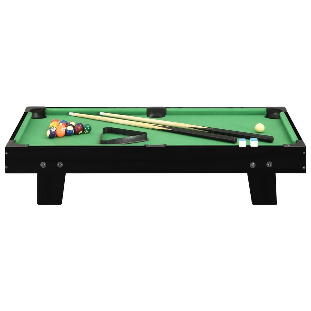 vidaXL Billardtisch, 3-Fuß Mini-Billardtisch 92x52x19 cm Schwarz und Grün