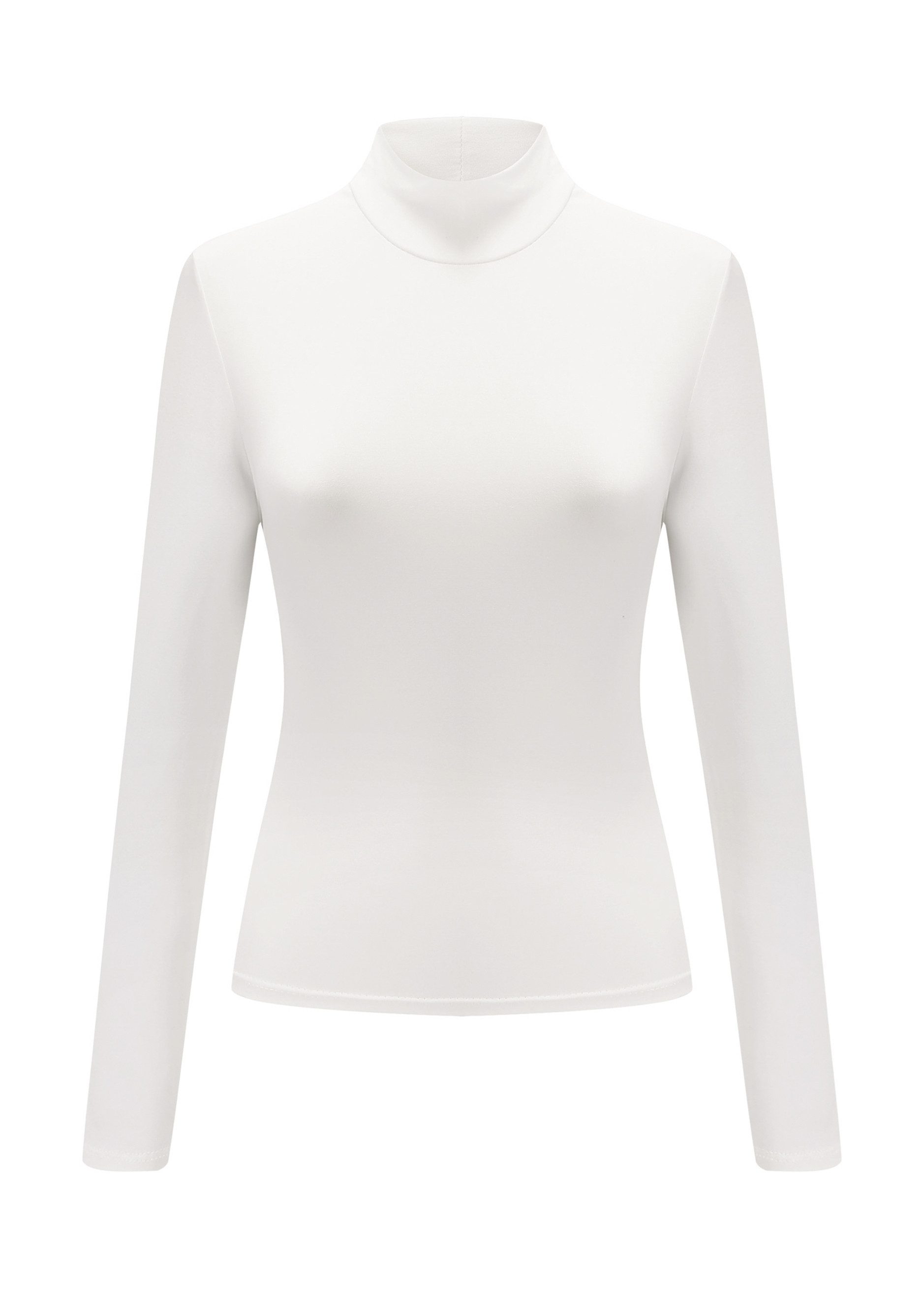 SASSYCLASSY Langarmshirt Langarmshirt Damen mit Rollkragen Elegant Figurbet günstig online kaufen