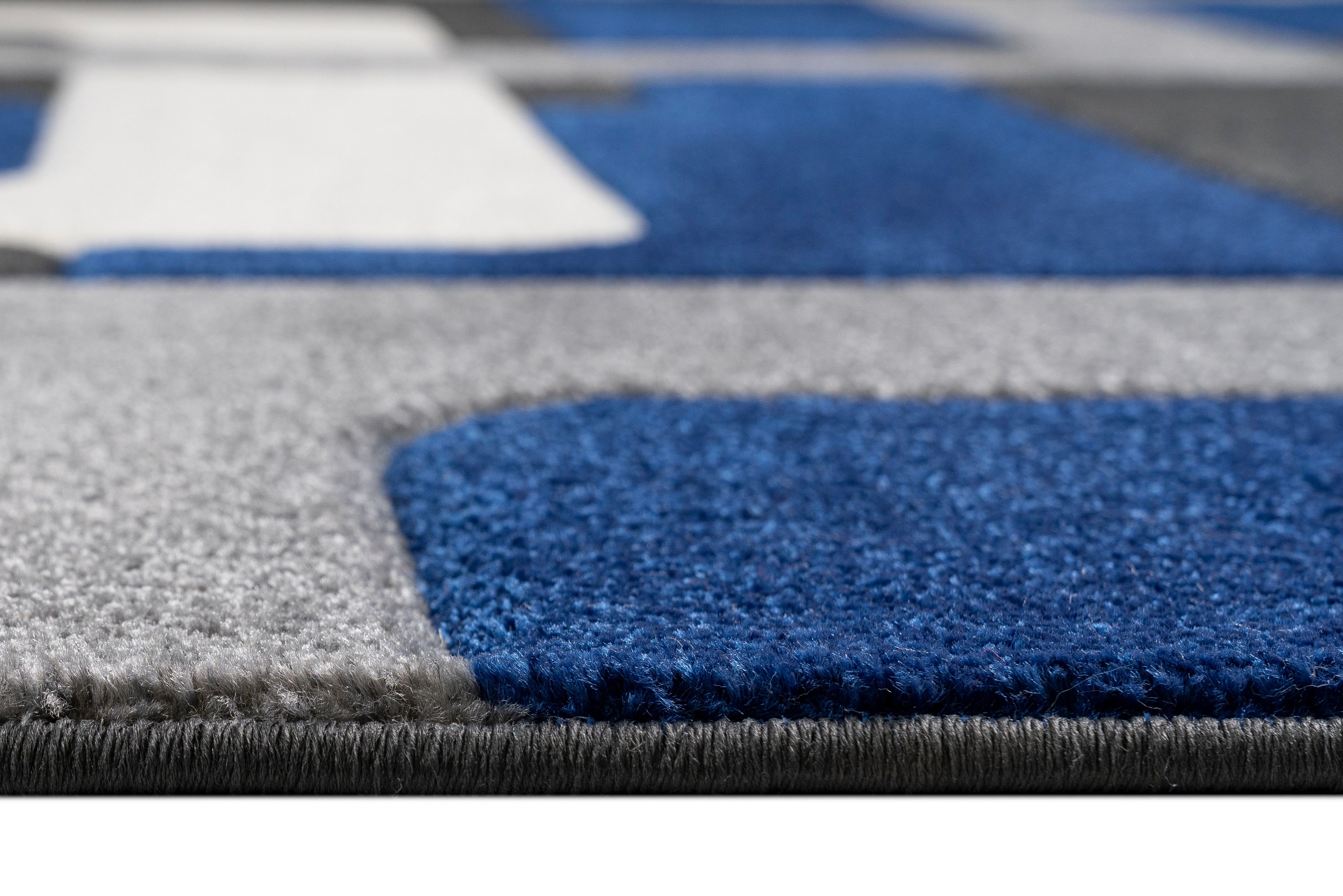 Teppich Maxim, blau/grau Höhe: 3D-Design mm, Hoch-Tief-Effekt, home, my rechteckig, 13 Kurzflor,