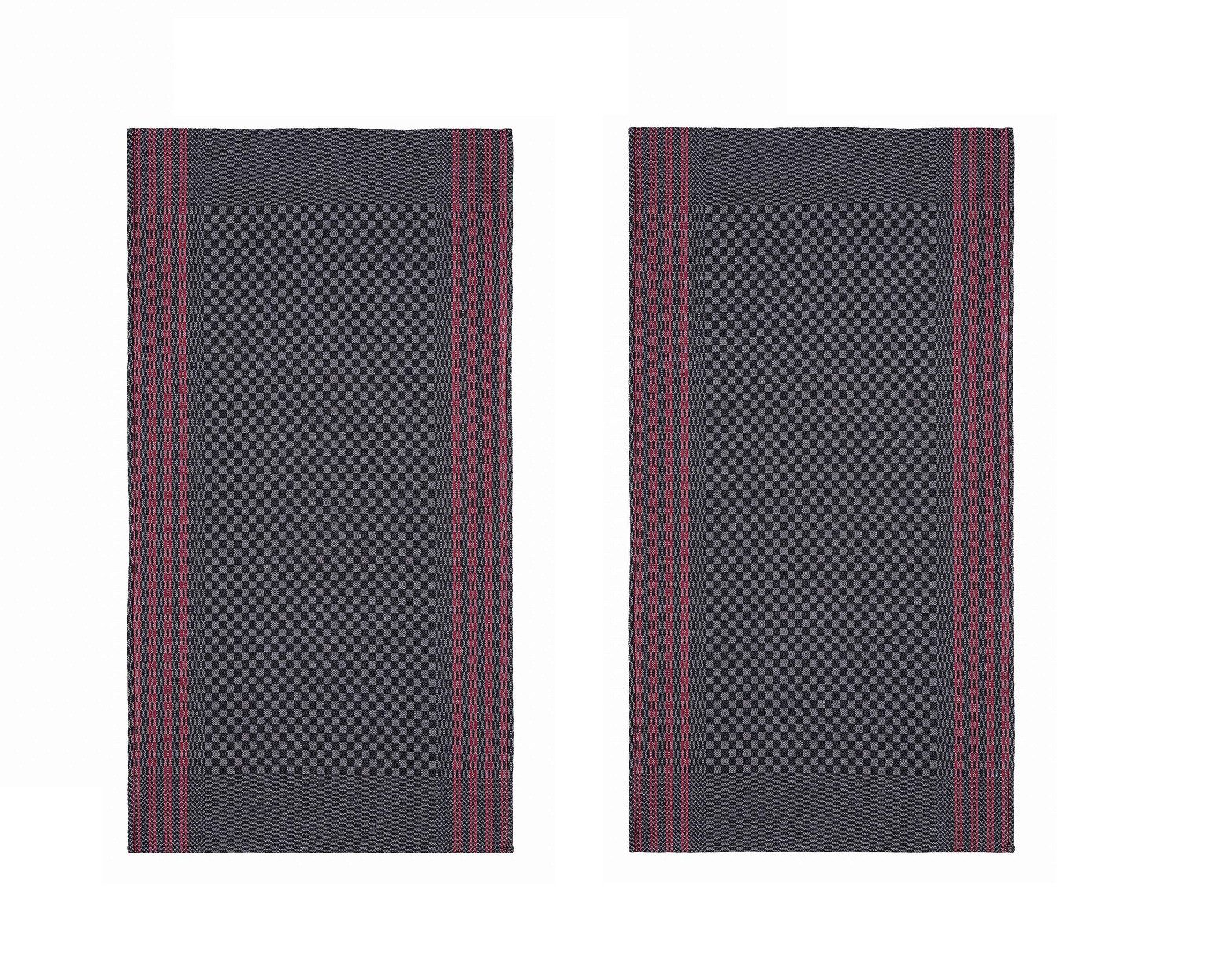 WestCraft Geschirrtuch Grubentuch Grubentücher Küchentuch Halbleinen - 50 x 100 cm - kariert, (2-tlg), DAS ORIGINAL! waschbar bis 95 Grad Geschirrtuch aus Leinen & Baumwolle