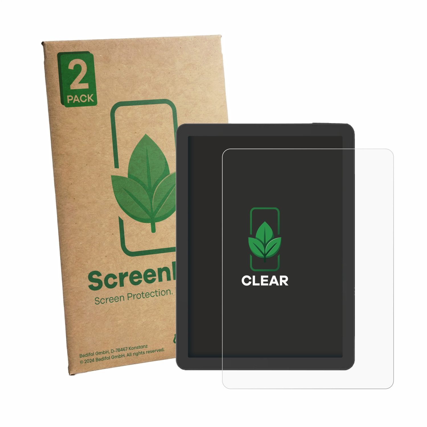 ScreenLeaf Displayschutzfolie Schutzfolie für Bigme B6 Pro, 2 Stück, Displayschutz Schutz Folie Klar Transparent