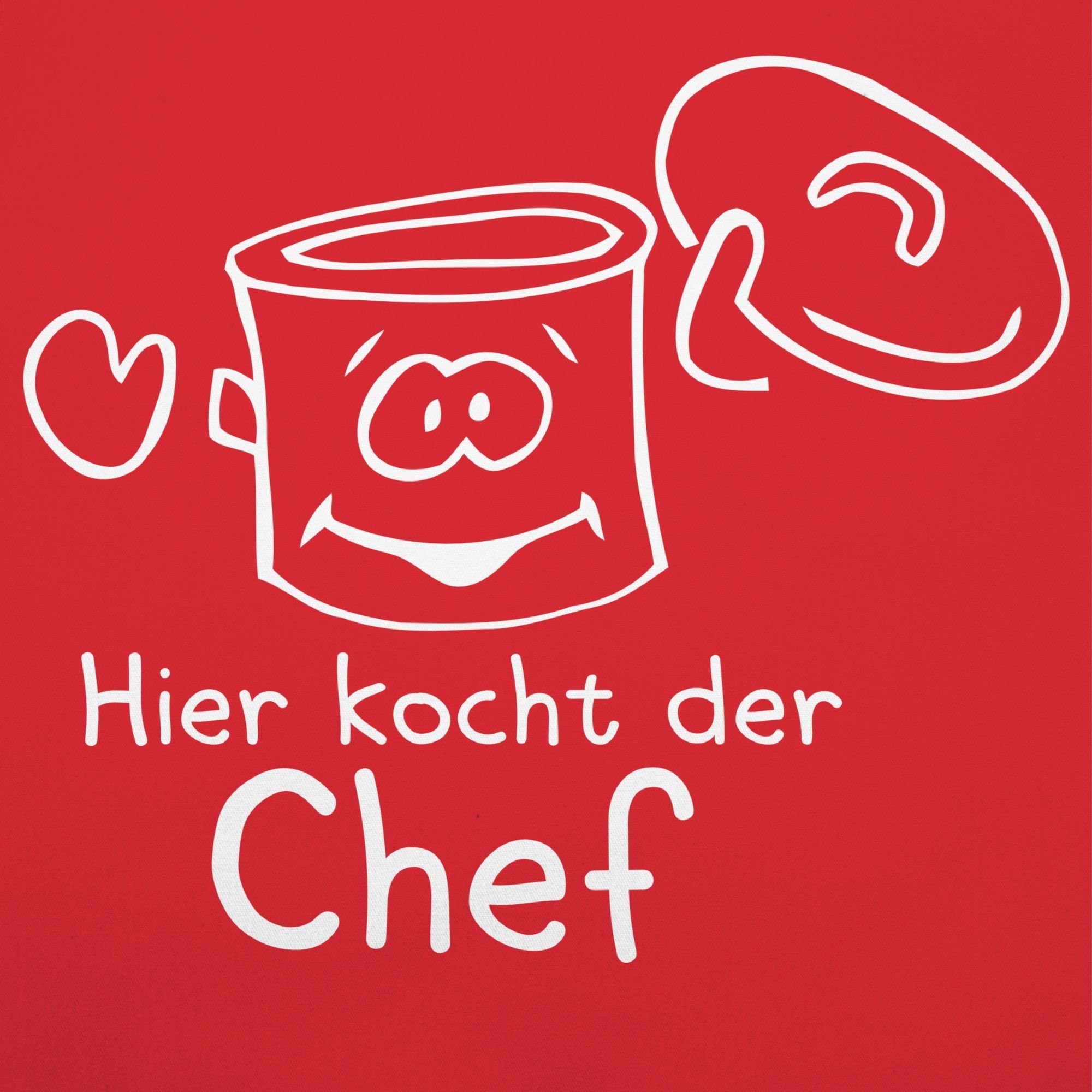 Shirtracer Kochschürze Hier kocht der Chef, (1-tlg), Kochschürze
