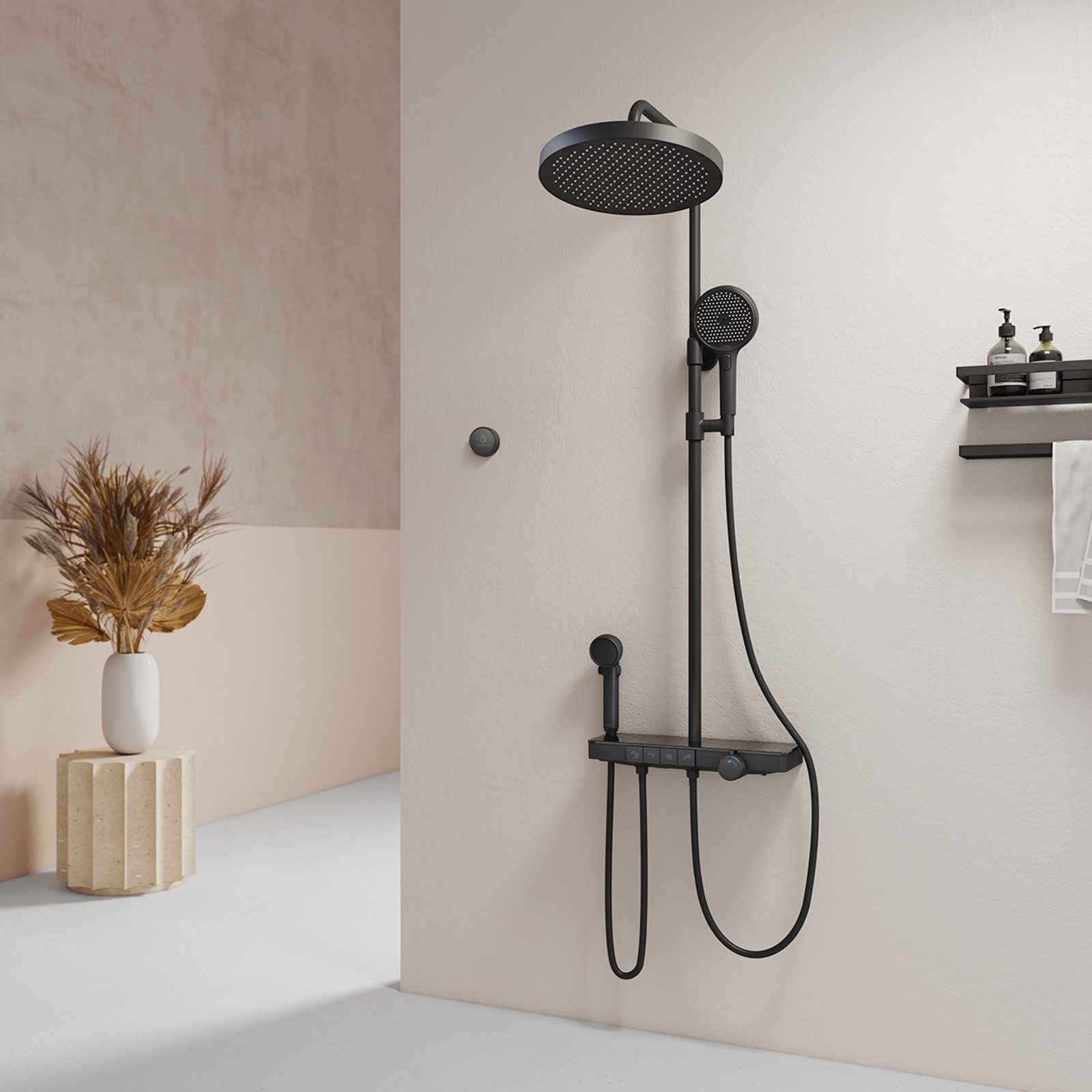 EMKE Duschsystem Regendusche Brausegarnitur mit Thermostat günstig online kaufen