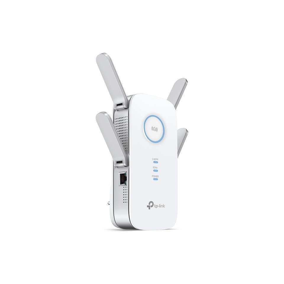 tp-link RE650 WLAN-Repeater, AC2600 Dualband Gigabit WLAN Repeater, 4x4 MU-MIMO, Beamforming, WiFi Extender, 2,4GHz und 5GHz gleichzeitig, Signalstärkeanzeige, AP Modus, weiß