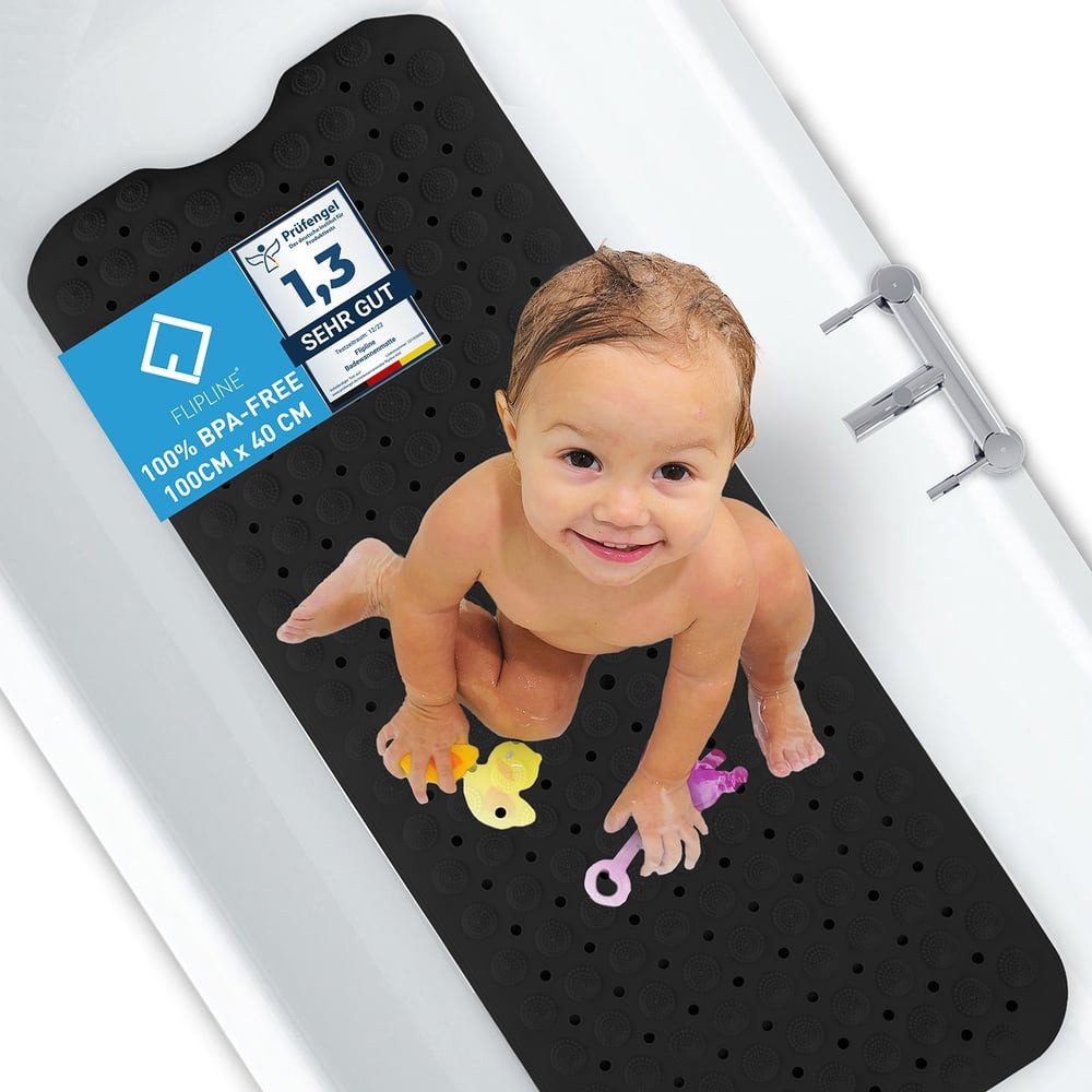 FLIPLINE® Badematte, 1x FLIPLINE Badematte Schwarz, TPE, sicherer günstig online kaufen