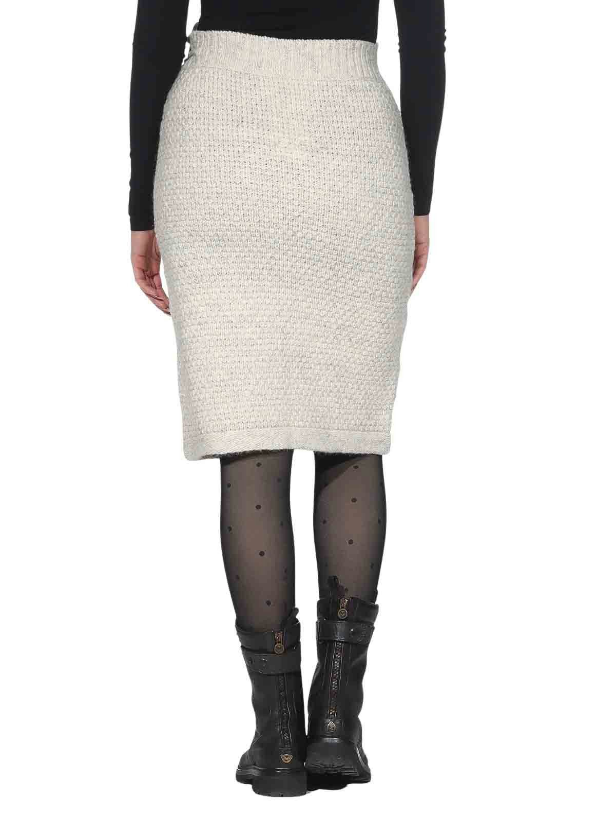 KUNST UND MAGIE Strickrock Langer Rock Klassischer Boho Strickrock Winter Wolle