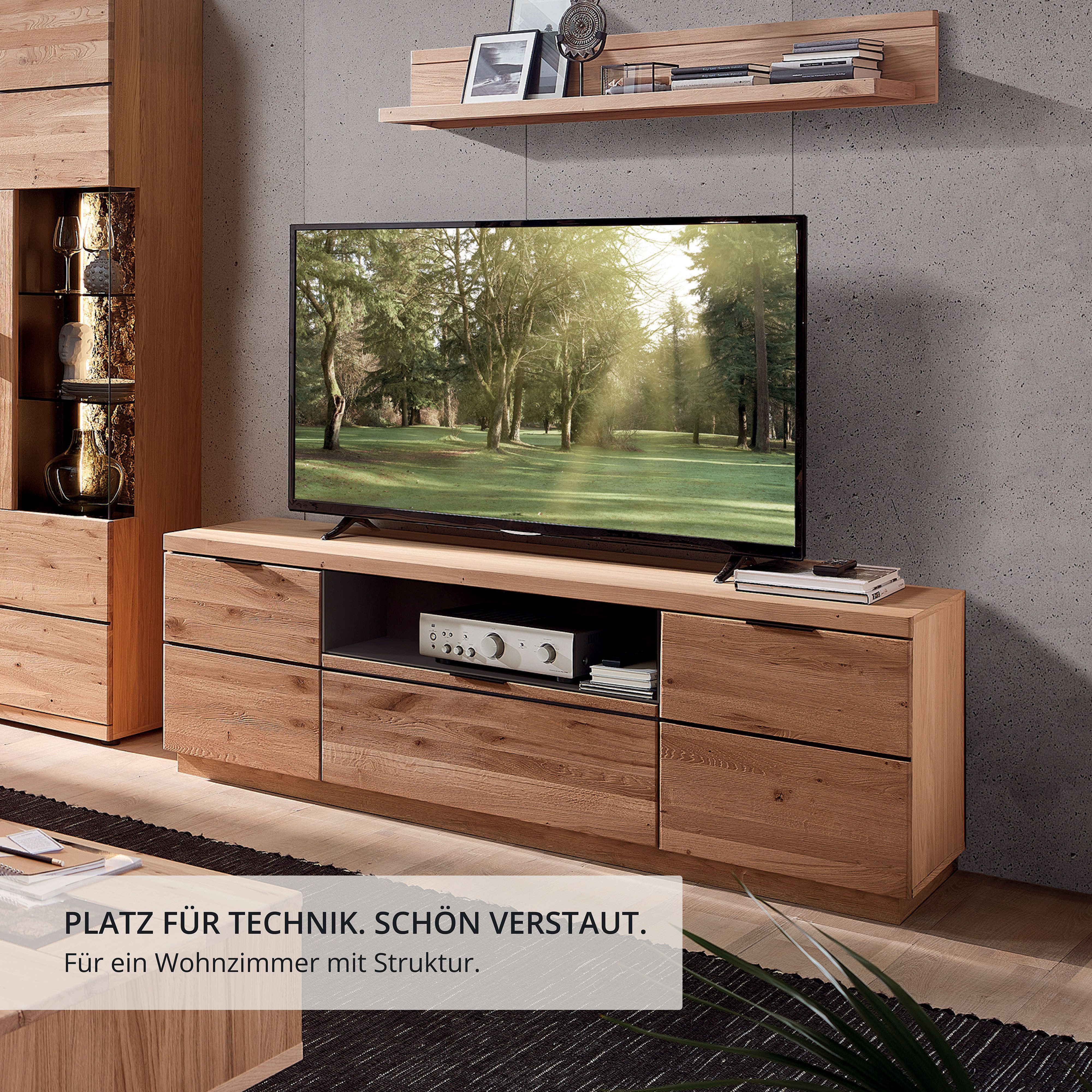 Wohnconcept TV-Board Donna TV-Unterteil (1 St), 2 türig, 1 Schubkaste,1 offenes Fach, Softclose