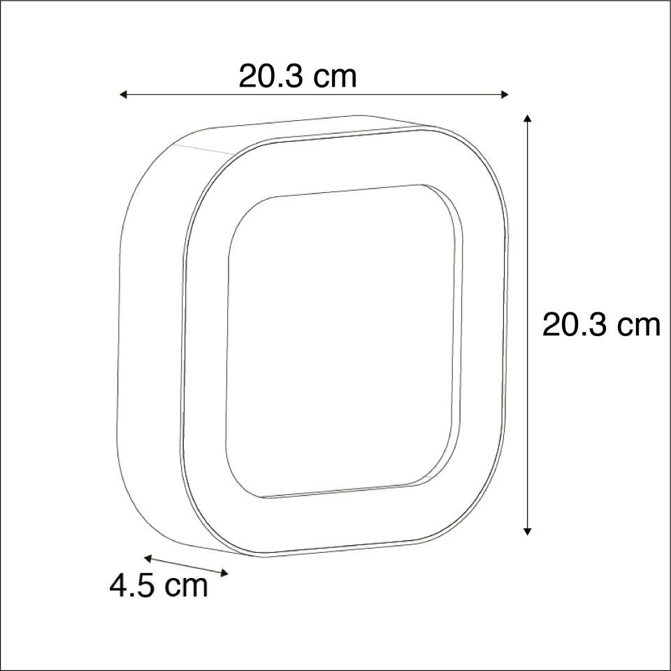 Qazqa Außen-Wandleuchte Ariel, LED fest integriert, (nicht austauschbare) LED, Grau, Modern, Aluminium, 1-flammig