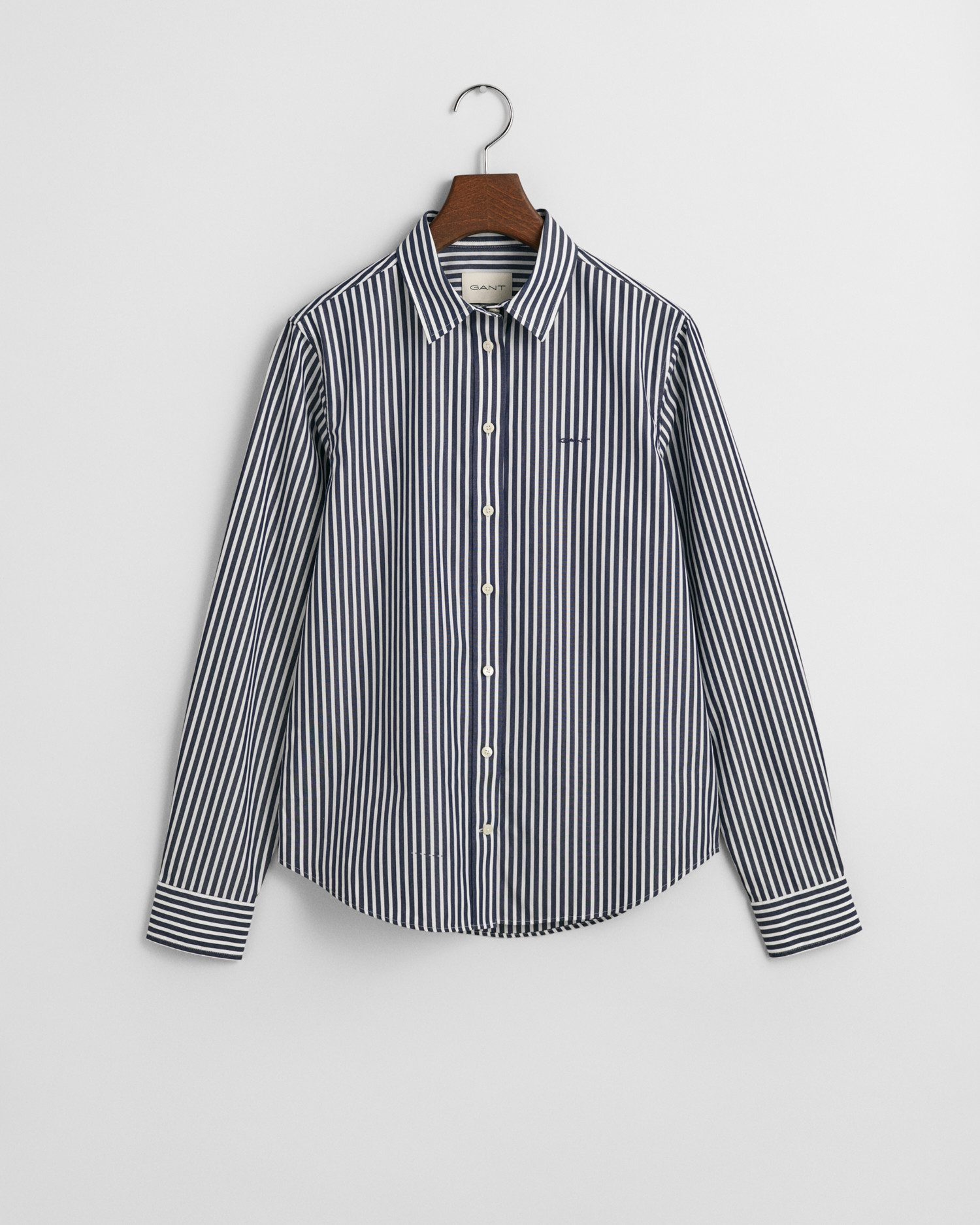 Gant Hemdbluse REG POPLIN STRIPED SHIRT mit einer kleinen Logostickerei auf der Brust