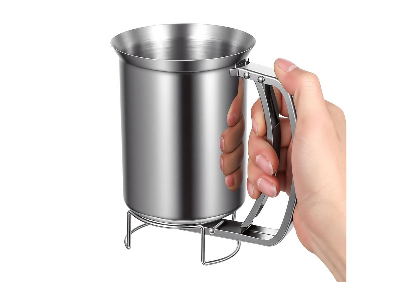 FELIXLEO Teigportionierer Teigportionierer Edelstahl 900ml Für Muffins Cupcakes Backen, (1-tlg)