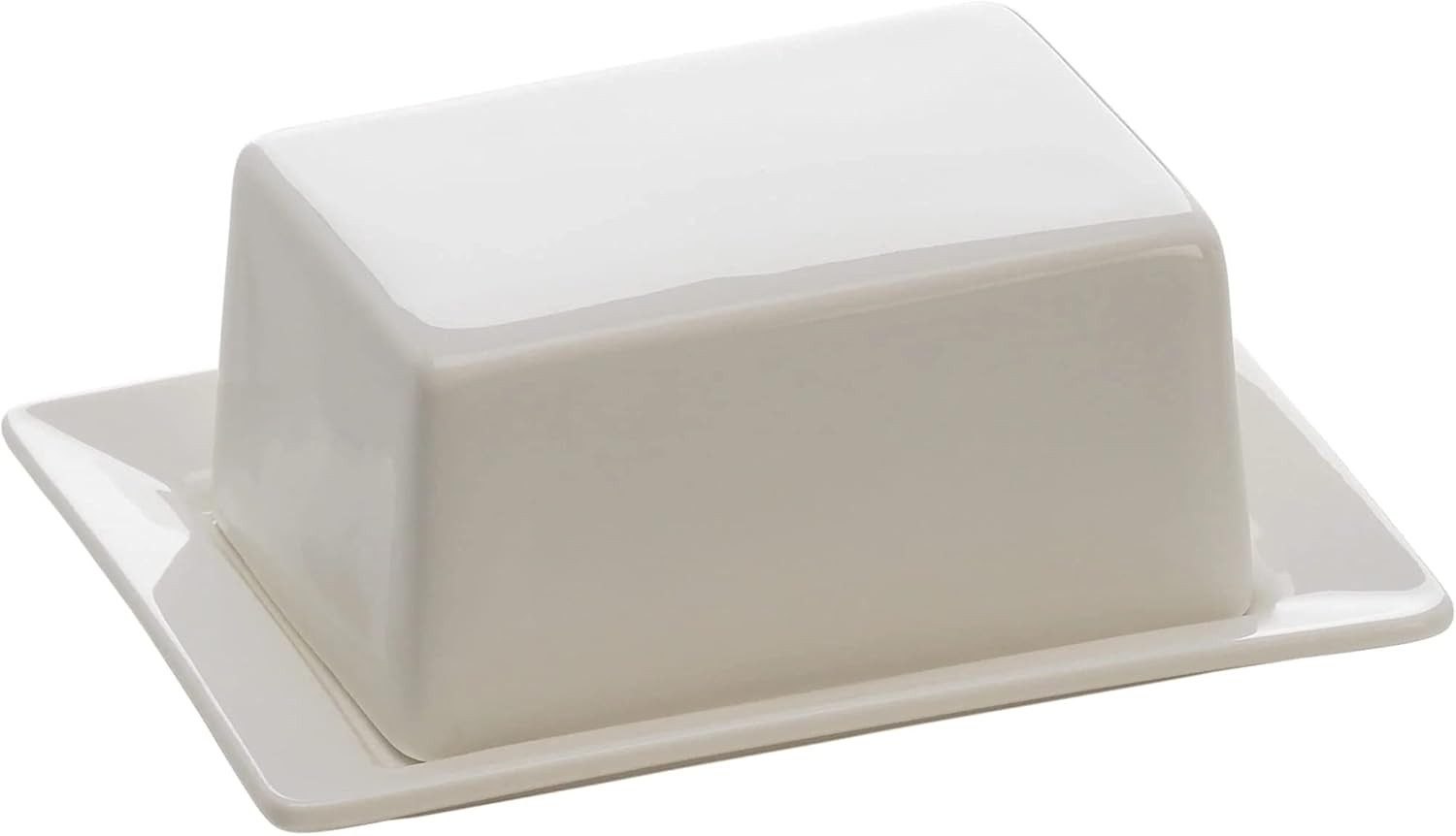 Maxwell & Williams Butterdose Butterbrüder Copenhagen Landhaus Küche, halbe Butterdose 125 gr, (Deckel + Schale), Porzellan Butterglocke klein, 125 Gramm, cozy altweiß mini, Frühstück
