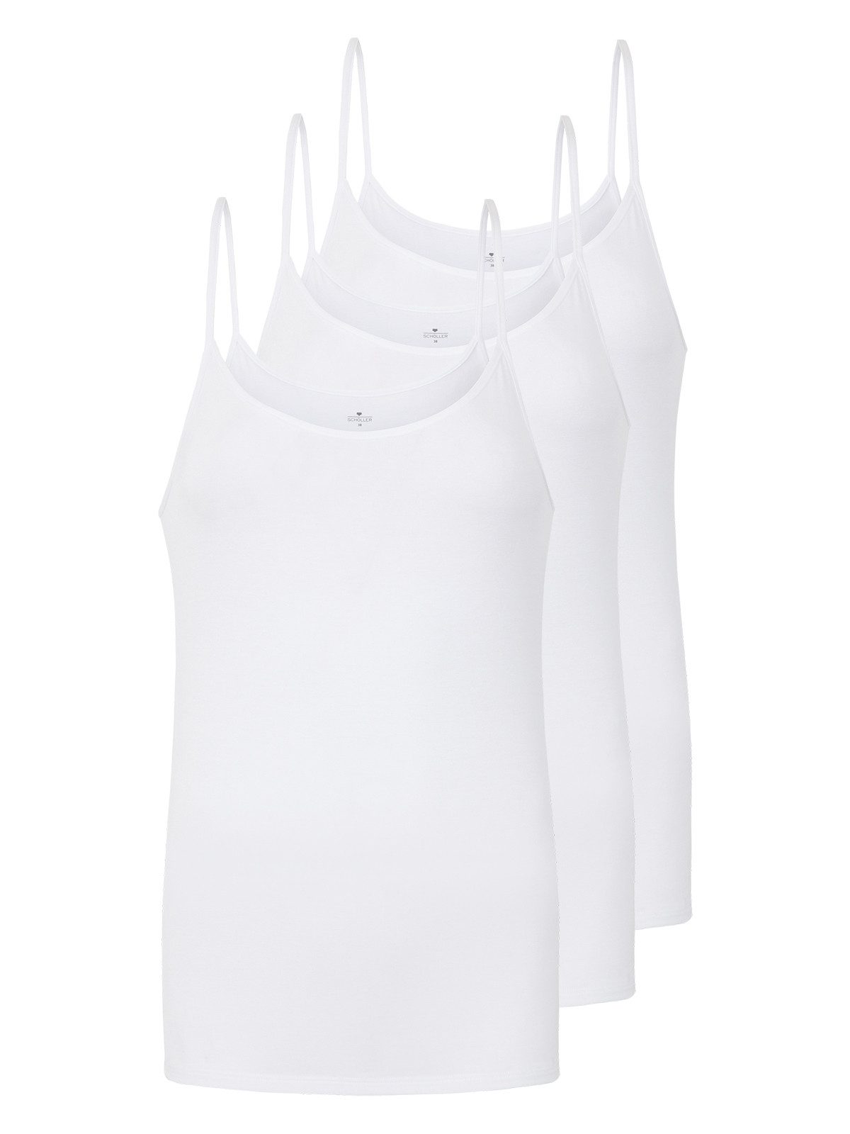 Achseltop 3er Pack Damen Spaghetti-Top Viskose