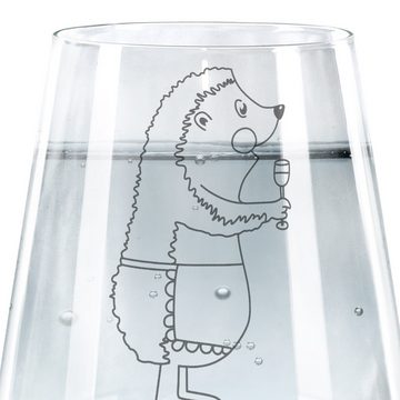Mr. & Mrs. Panda Glas Igel Wein - Transparent - Geschenk, Wein trinken, Spülmaschinenfeste, Premium Glas, Elegantes Design