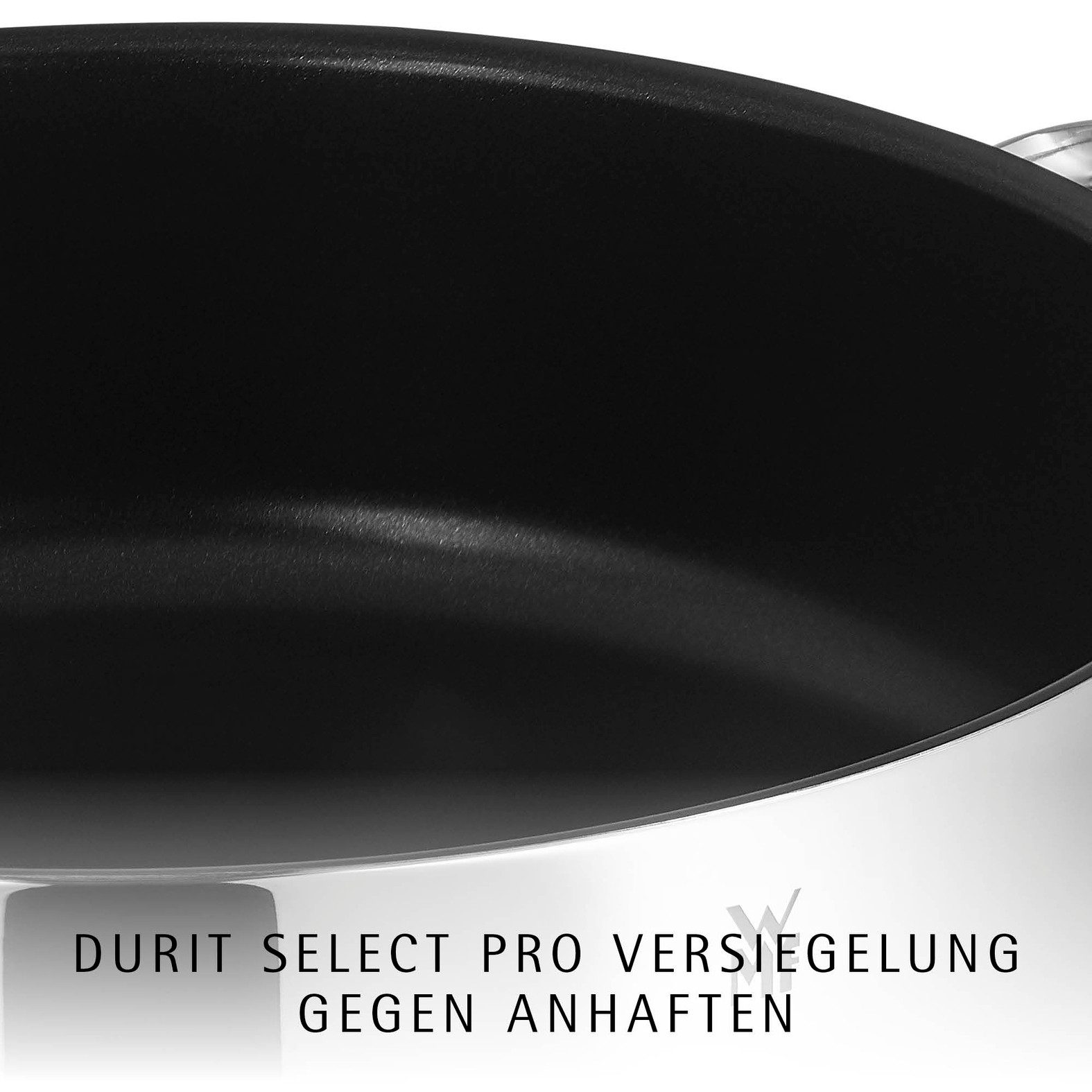 WMF Schmorpfanne Devil Bräter Ø 28 cm mit Glasdeckel, hoher Rand, Induktion, Cromargan® Edelstahl Rostfrei 18/10, Schmortopf mit Deckel 5l, backofenfest, für alle Herdarten geeignet