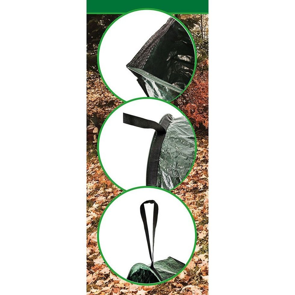 sesua Gartensack Gartenabfallsack Laubsack mit Kehrkante robustes Polyethylengewebe, für Garten, (3-tlg)