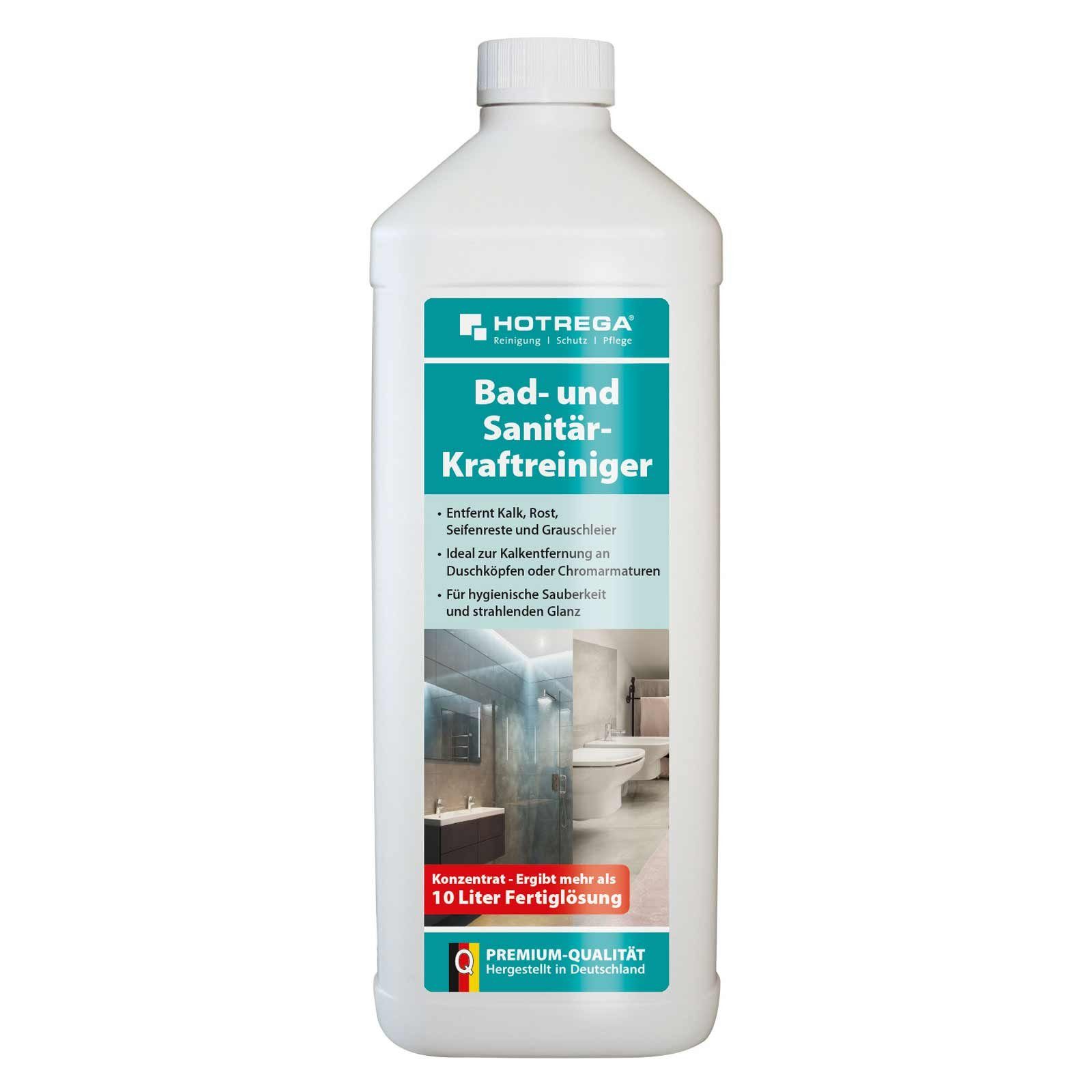 HOTREGA® Bad Sanitär Kraftreiniger Anti Kalk Kalkeiniger Kalklöser 1L Konz. Очиститель ванной комнаты
