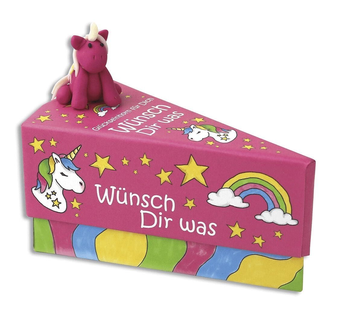 HERGO Creation Geschenkkarte Tortenstück Wünsch Dir was - Einhorn