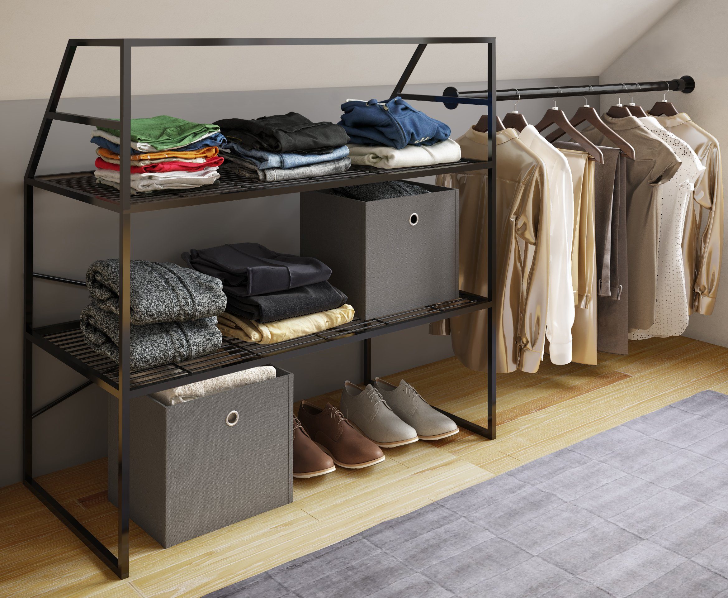 VCM Kleiderschrank Offener Kleiderschrank Dachschrägen Regal günstig online kaufen