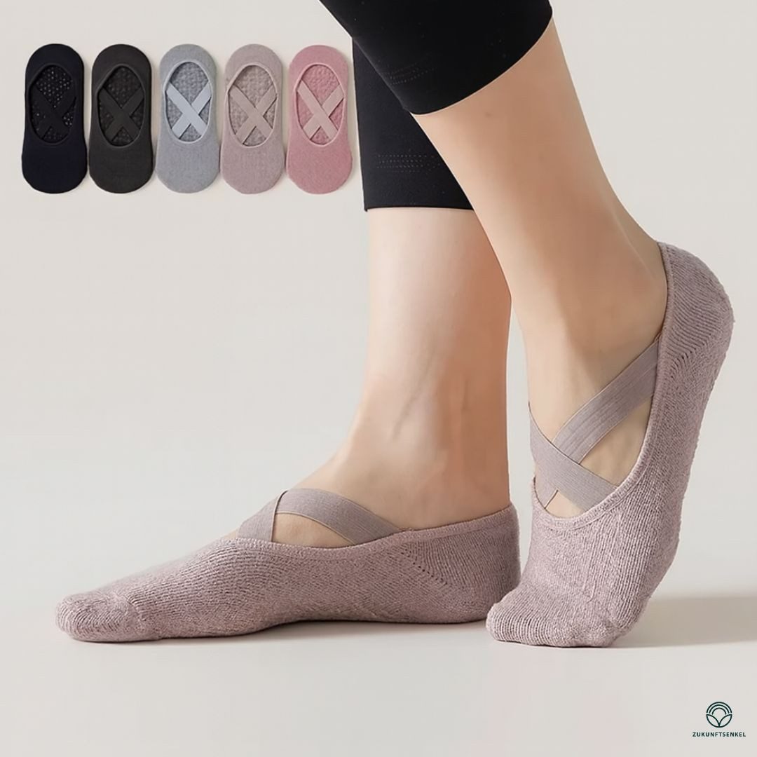 ZUKUNFTSENKEL Sportsocken 5er Pack Yoga Anti Rutsch Socken Damen (für Yoga, günstig online kaufen