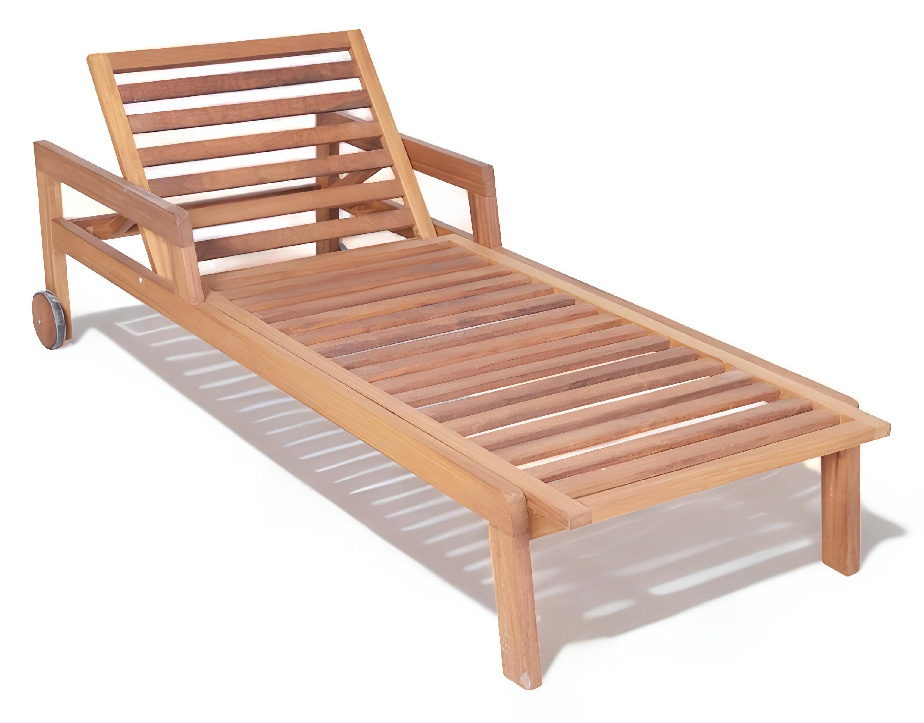 Xlmoebel Gartenliege Garten-Liegestuhl aus Holz für draußen - Entspannungsliege, 1 St., Liegestuhl, Hergestellt in Europa