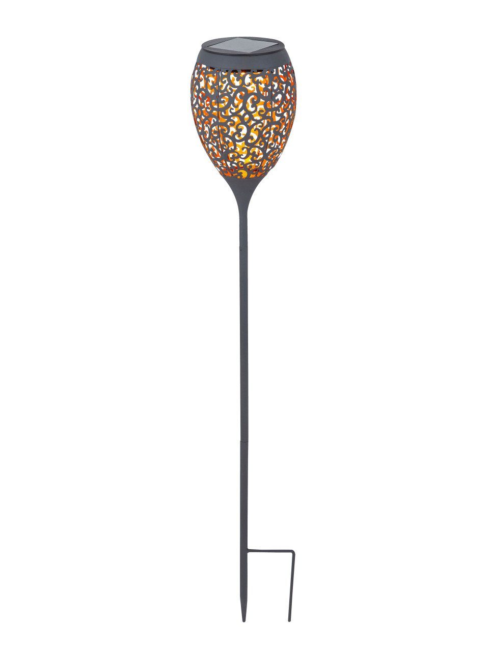 Trend Line LED Gartenfackel TrendLine LED Solarfackel Ornament 75,5 cm, Inkl. Leuchtmittel, Nicht dimmbar nicht Smart Home-fähig ohne Bewegungsmelder