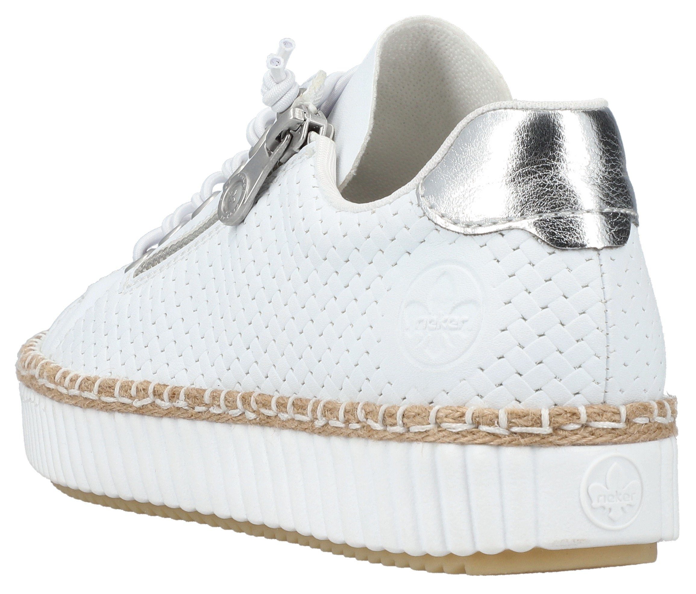 Rieker Sneaker mit modischer Ziernaht, Freizeitschuh, Halbschuh, Schnürschu günstig online kaufen