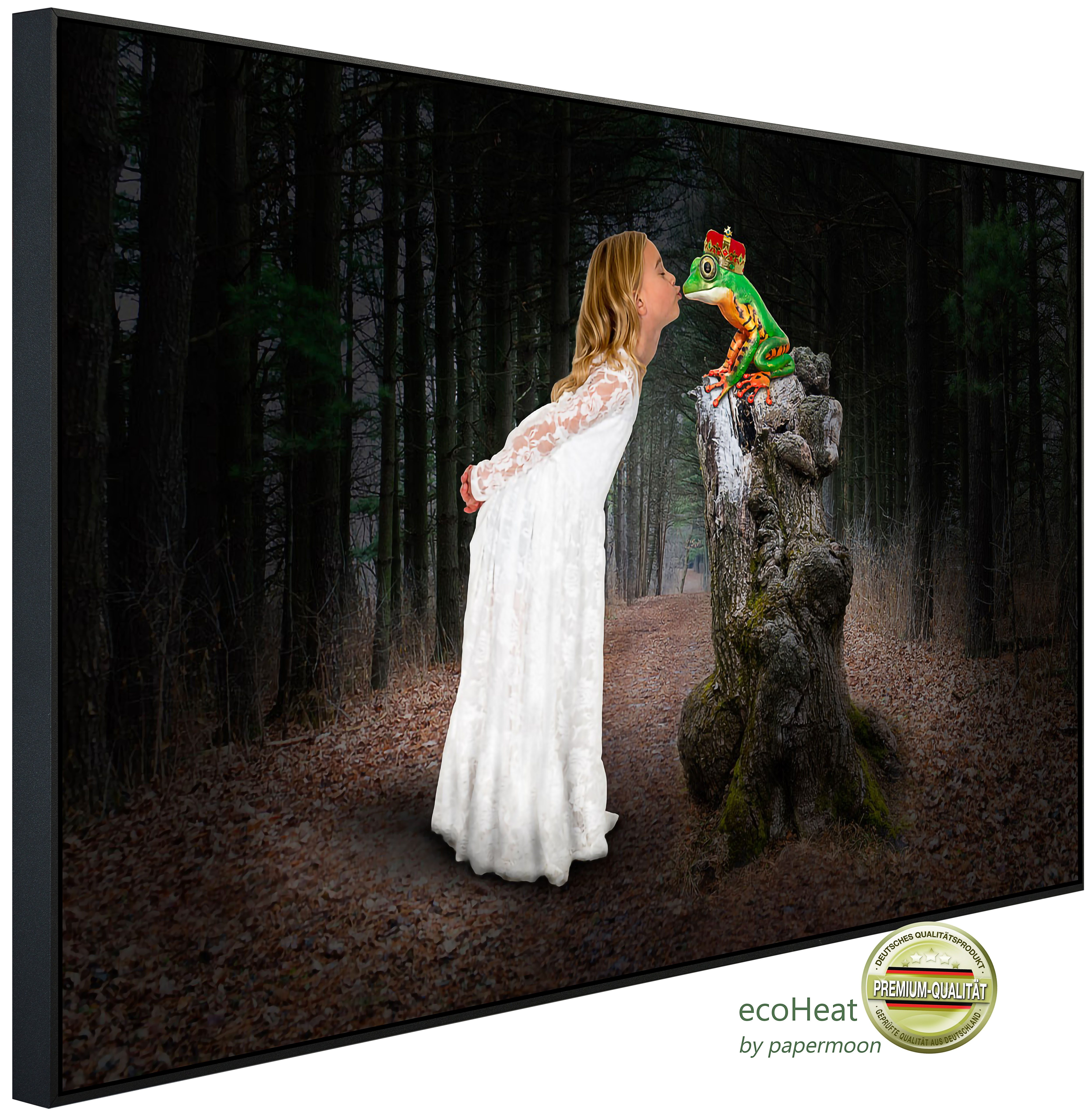 Papermoon Infrarotheizung INFRAROT-BILD-HEIZUNG, Prinzessin küsst den Frosch, TÜV-Rheinland/GS zertifiziert, angenehme Strahlungswärme