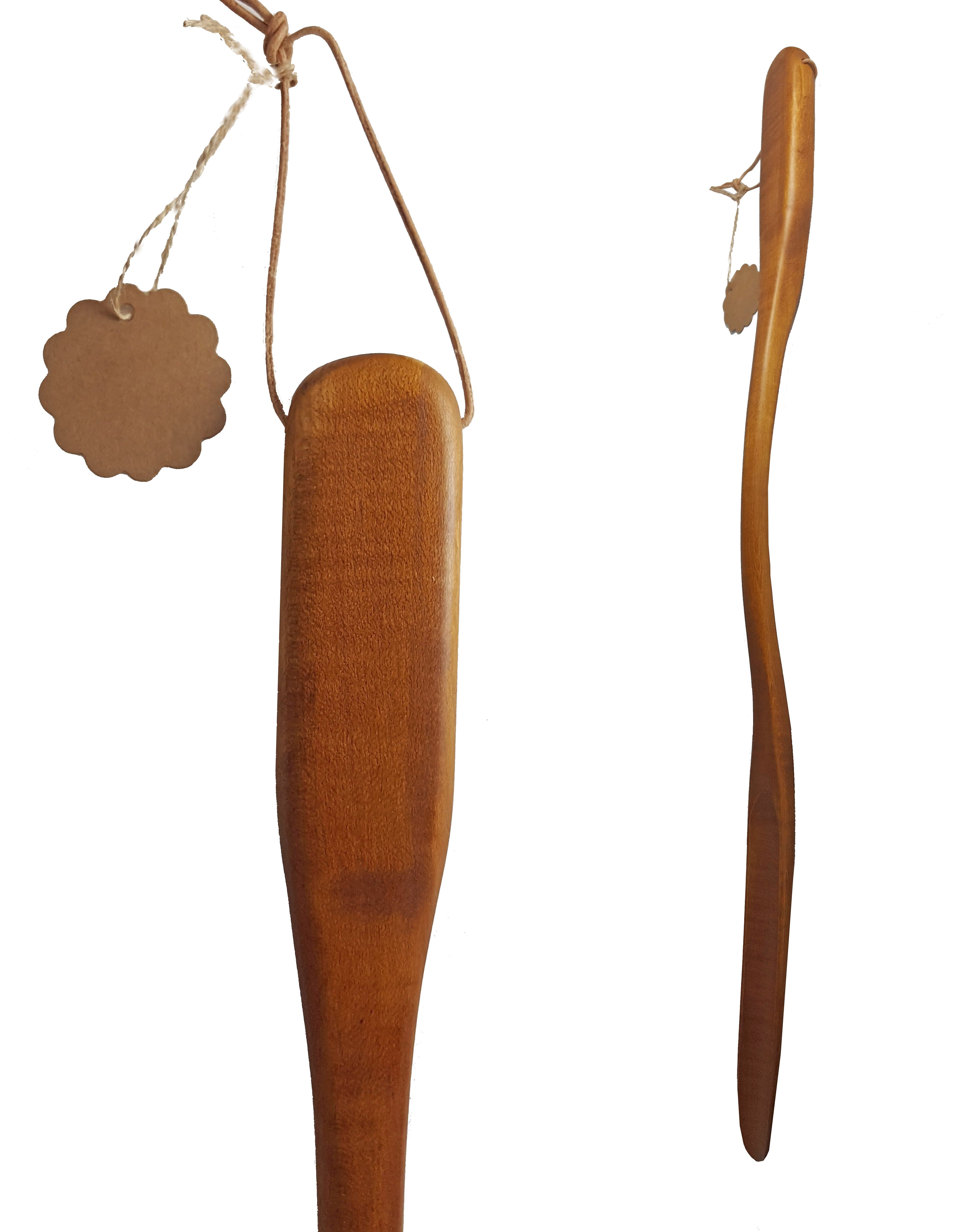 CleanPrince Schuhlöffel Schuhanzieher aus Holz 70 cm massiv dunkelbraun Schuhlöffel (1-tlg)