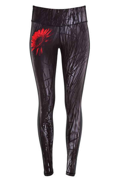 Winshape Leggings AEL107-Red-Gerbera mit leichtem Kompressionseffekt