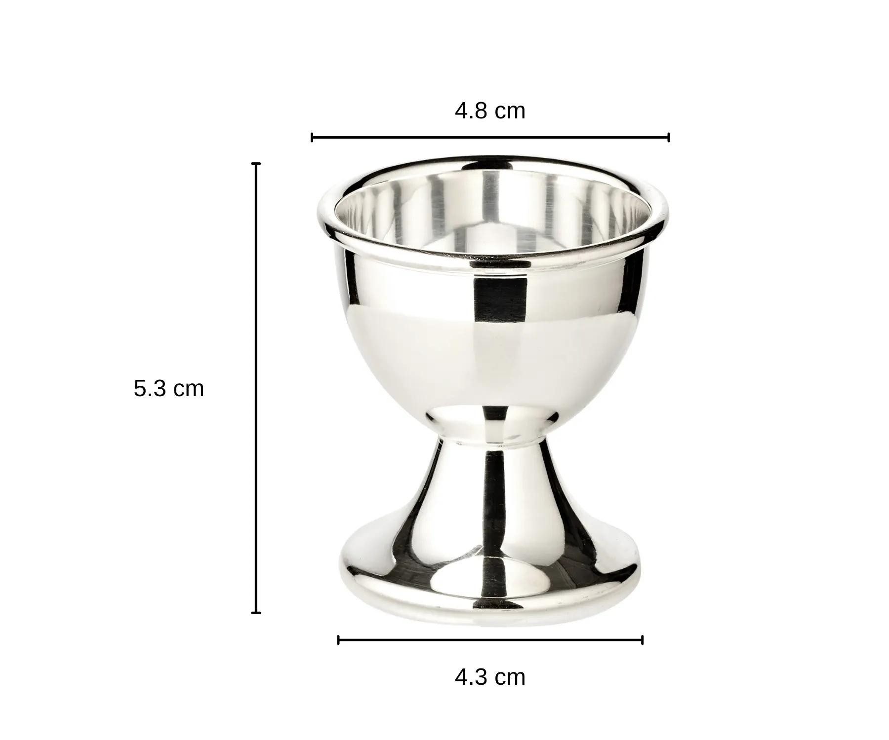 EDZARD Eierbecher Classo, Höhe 5 cm, Schwerversilbert (QualiPlated), klassische Form